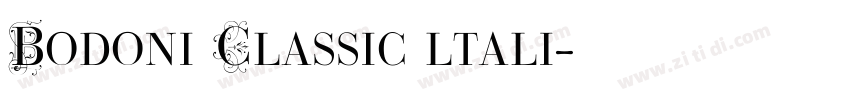 Bodoni Classic ltali字体转换